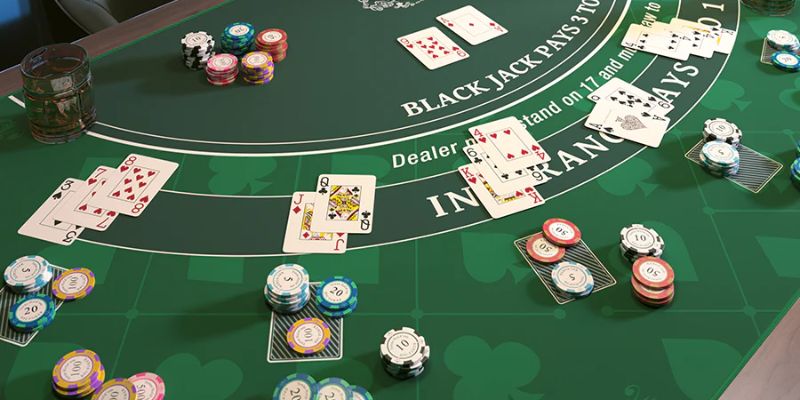 Cách sắp xếp bàn chơi bài blackjack